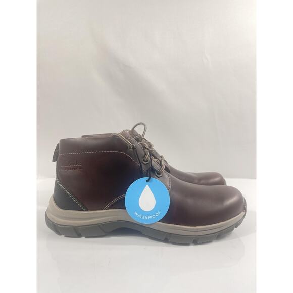 Clarks Boots Mens Size 9 Brown Leather Walpath Chukka Waterproof New Box main image 10